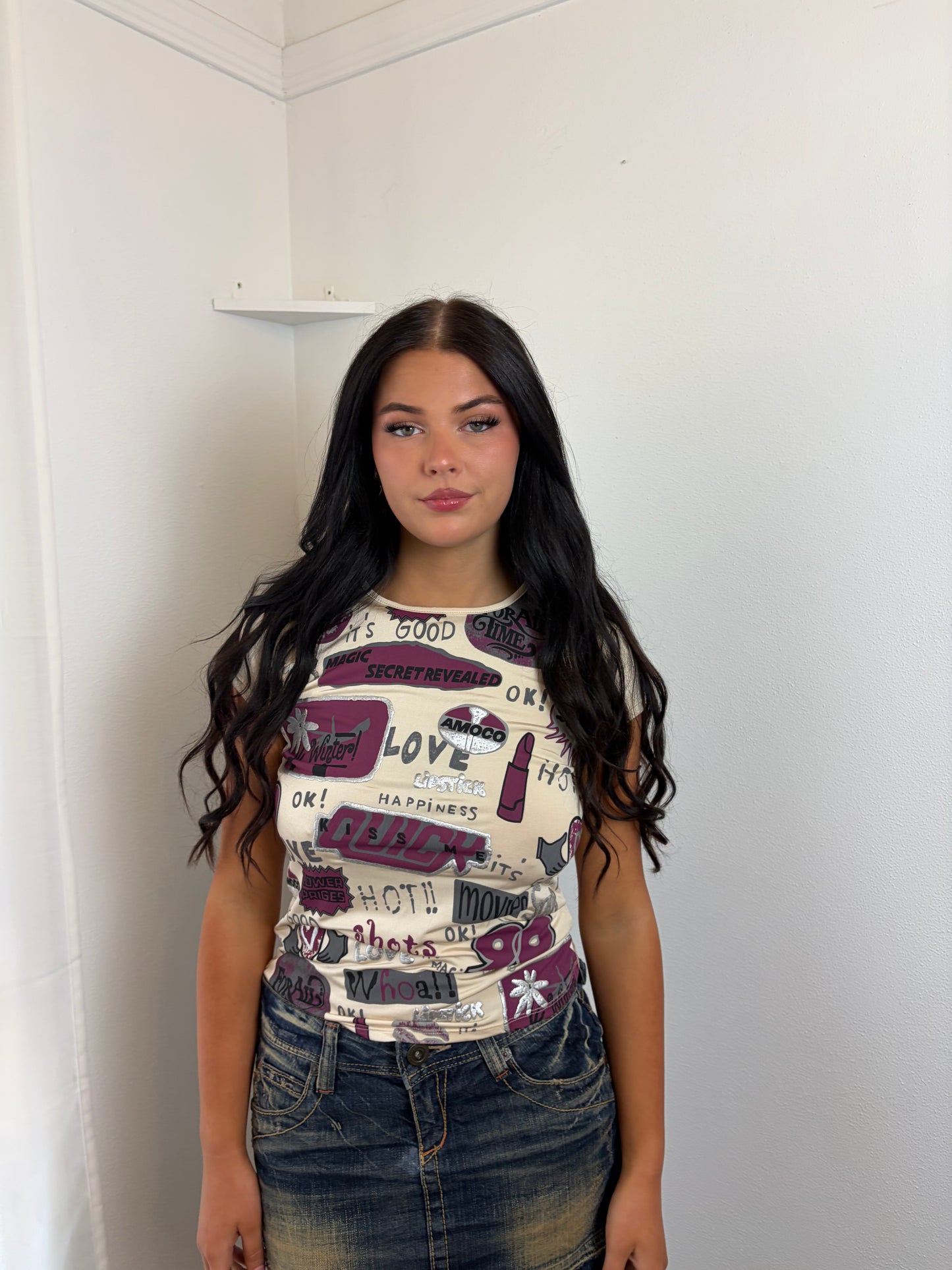 Morgan 3D Graphic Fitted Tee