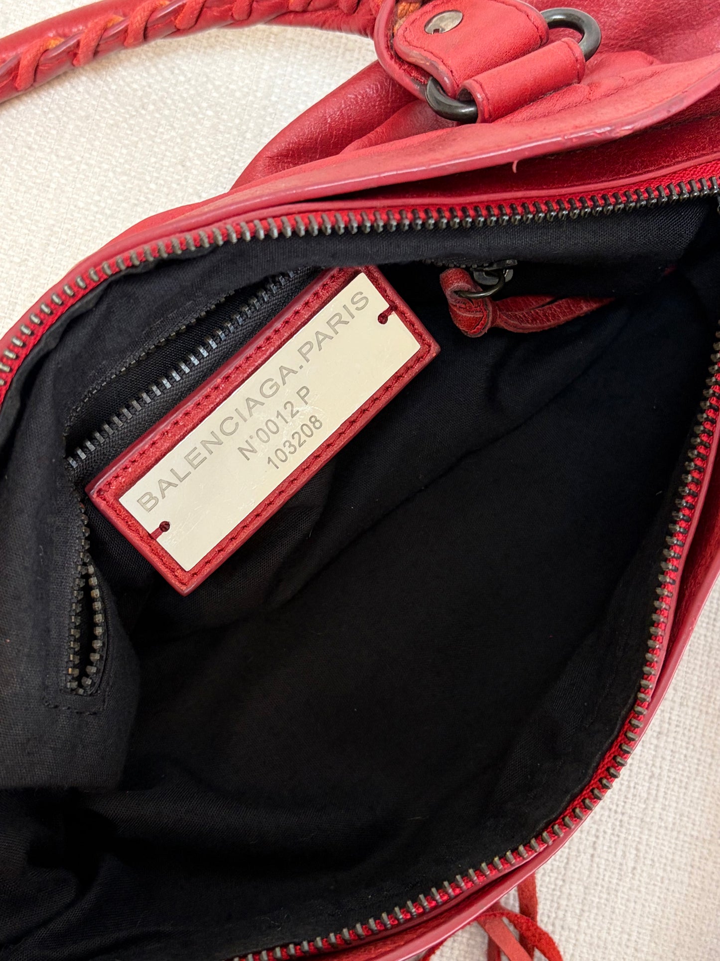 Balenciaga Inspired Rouge Moto Bag