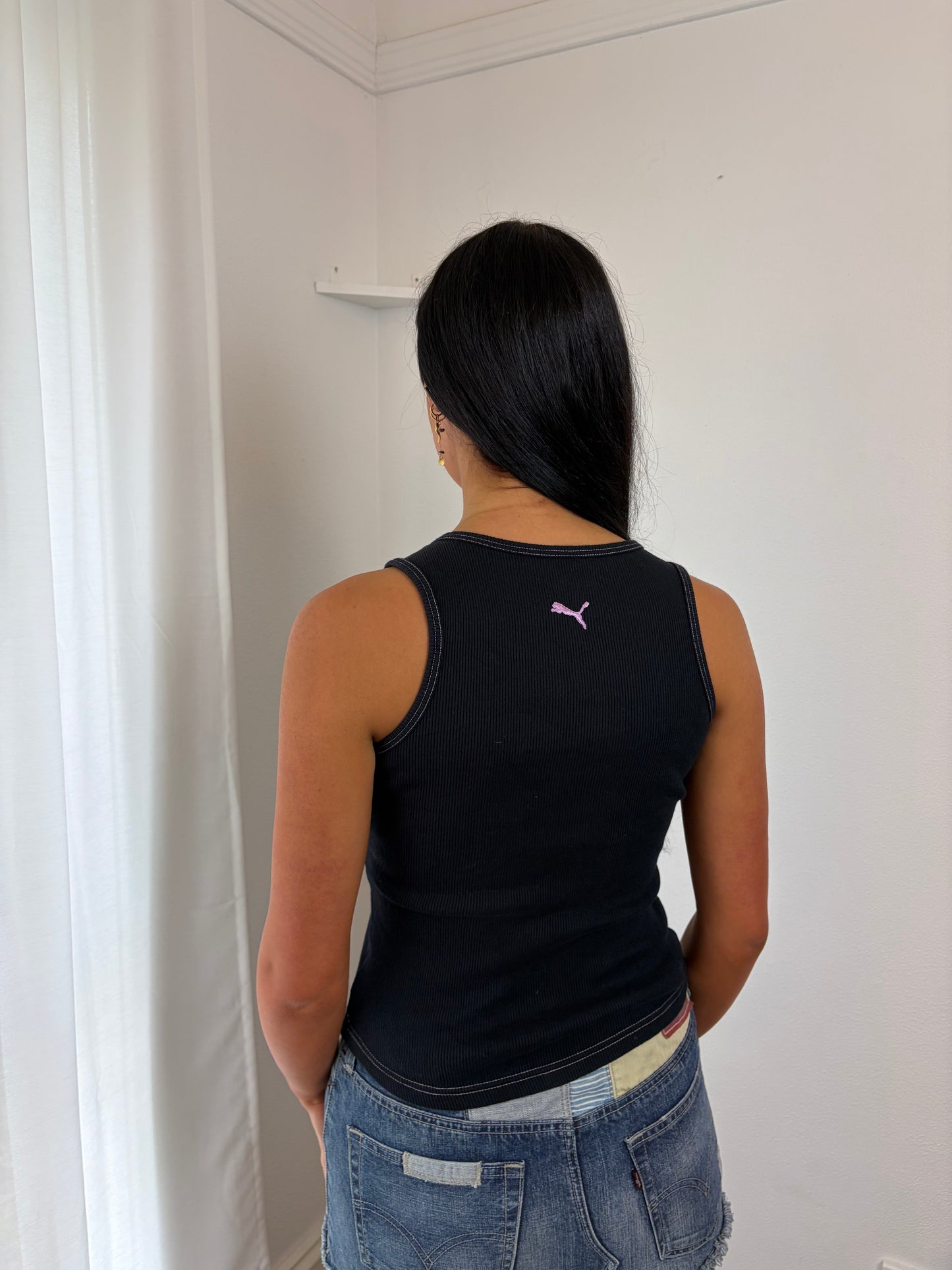 Black Puma Logo Tank Top