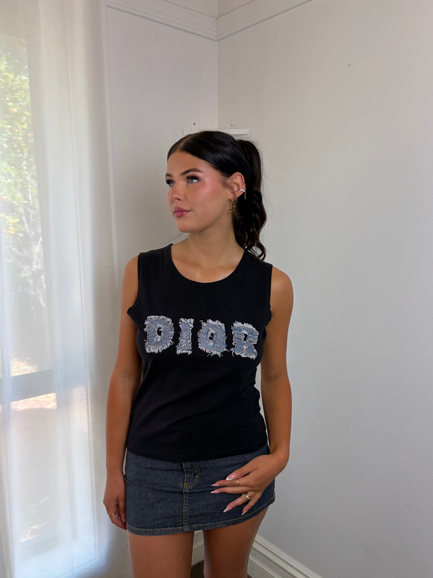 Vintage DIOR - Black and Navy Dior Denim Logo