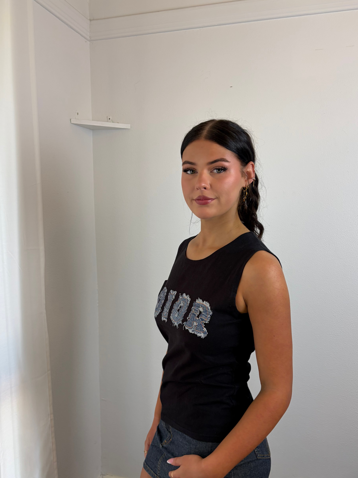 Vintage DIOR - Black and Navy Dior Denim Logo