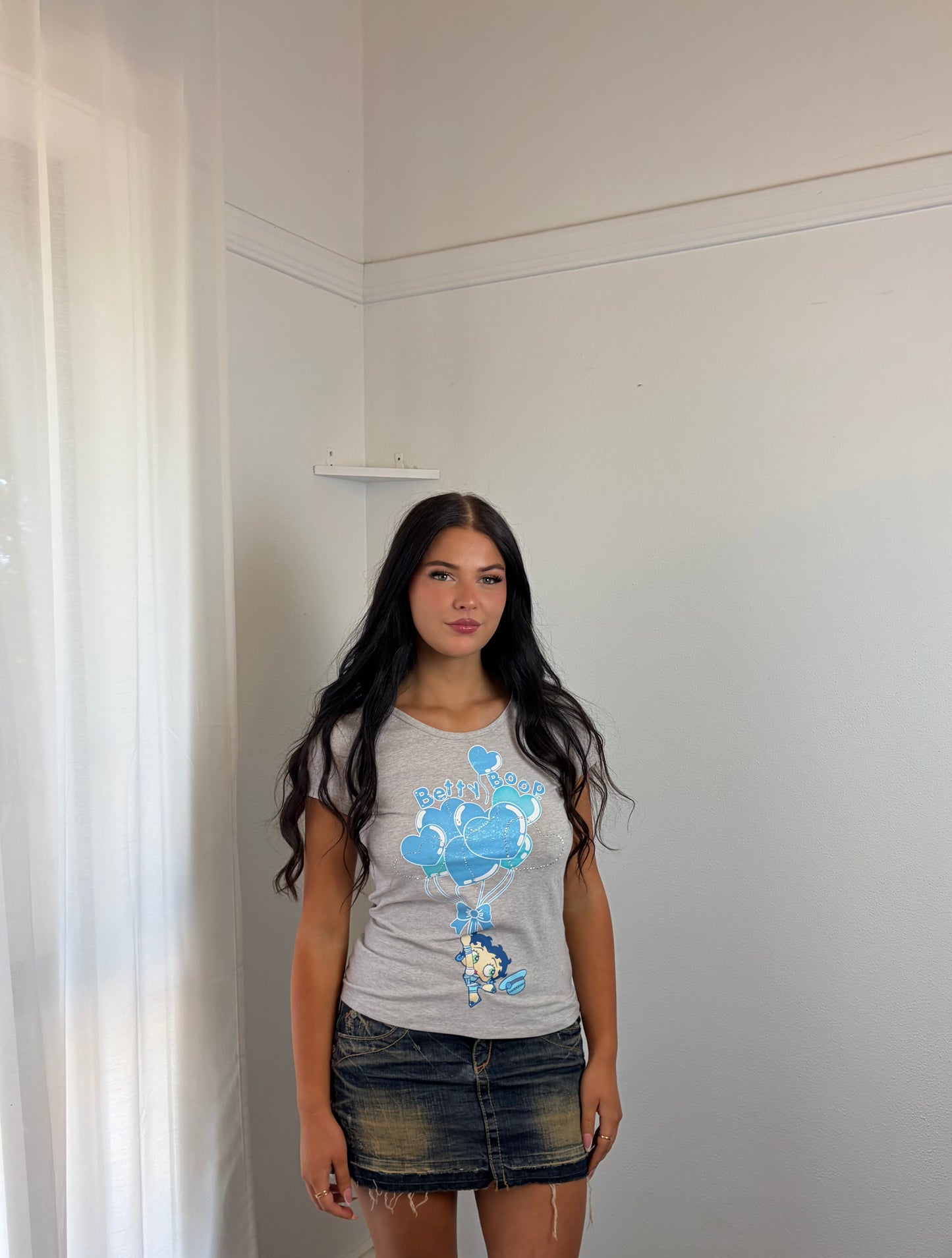 Betty Boop Blue Heart Tee