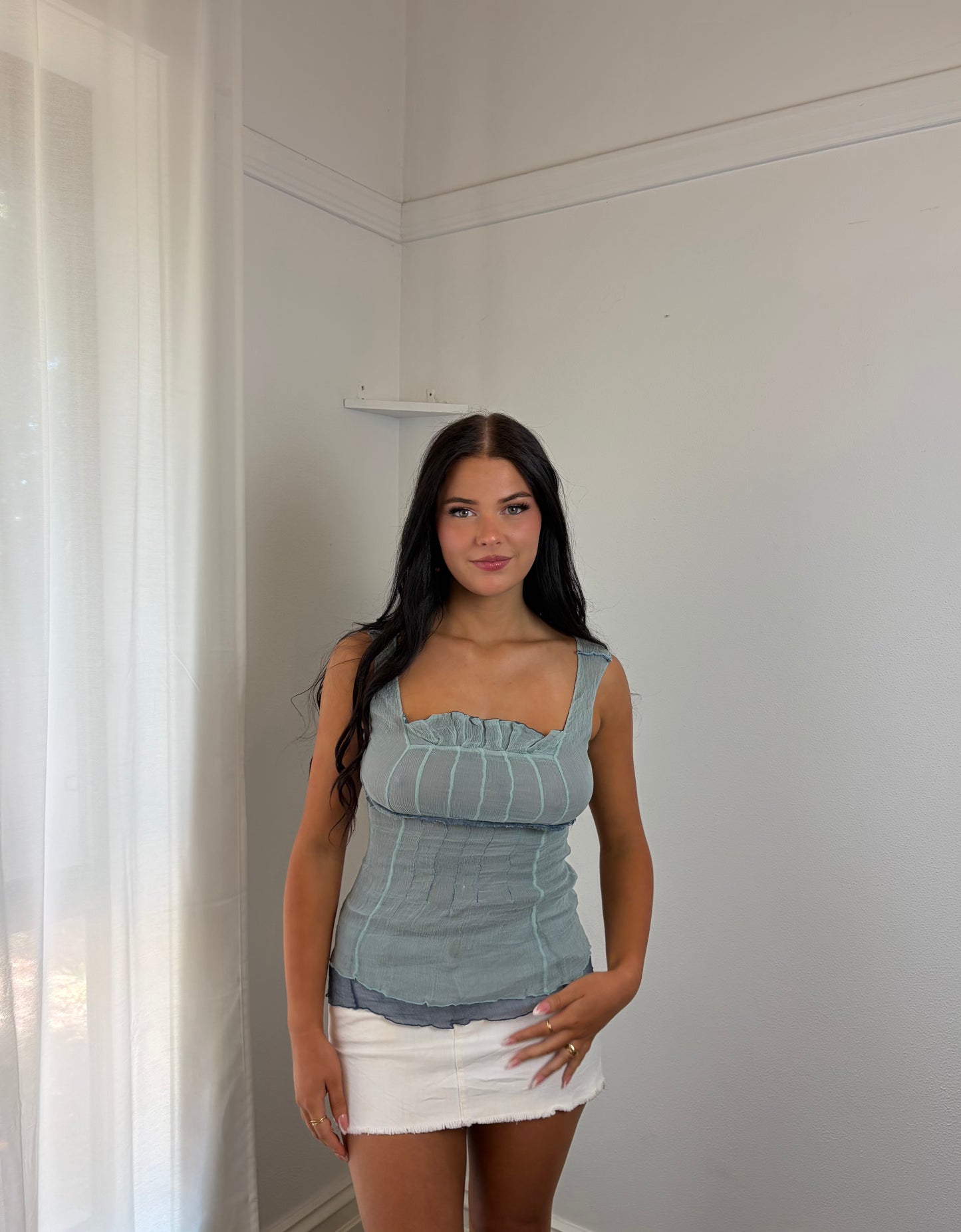 Sheer Blue Tank