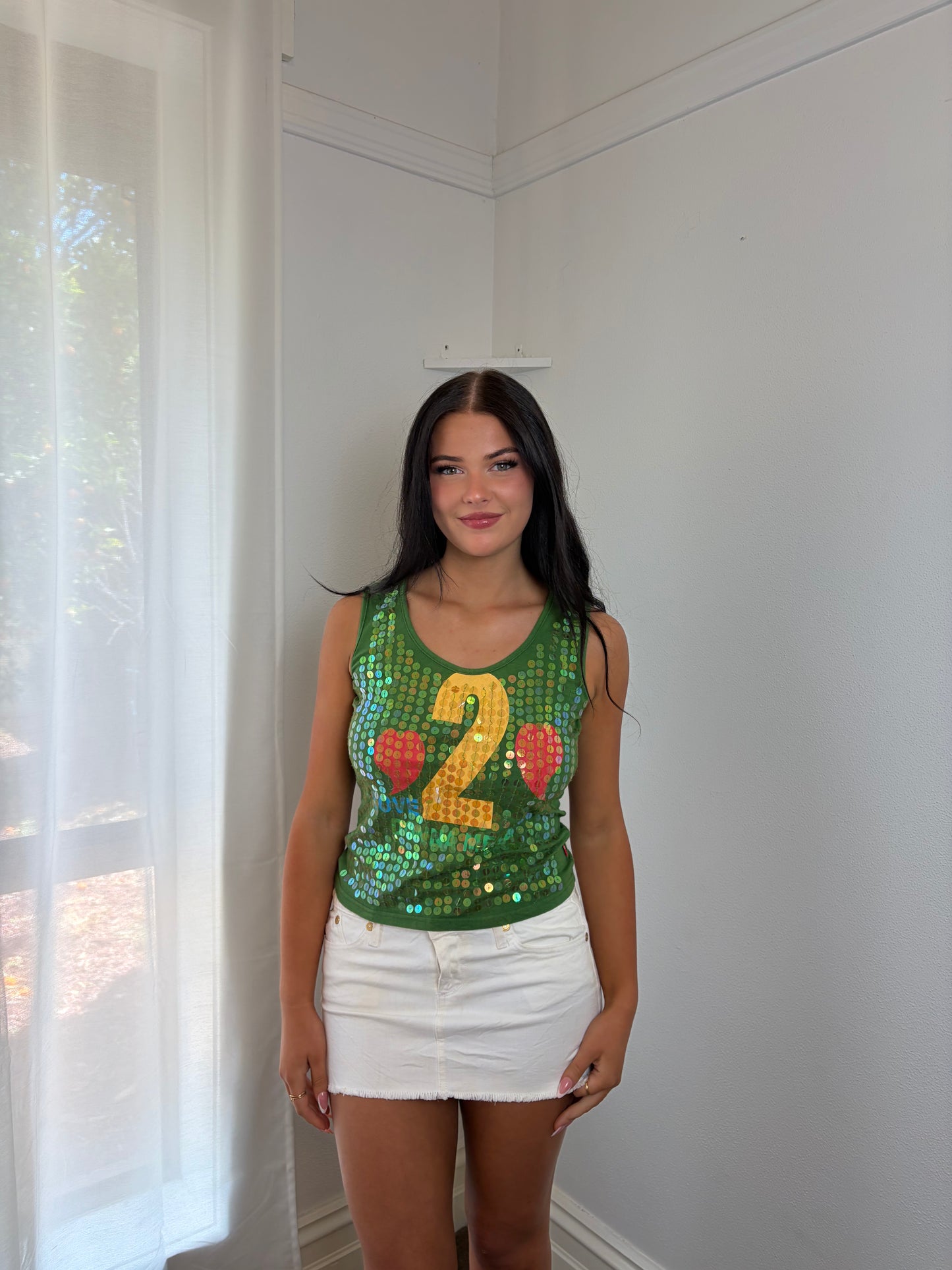 Donna Mena Sequin Tank