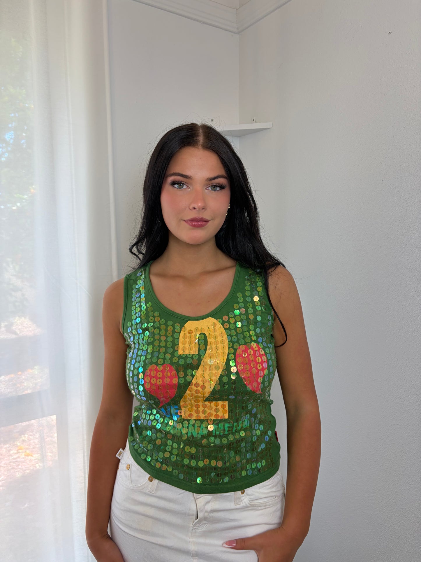 Donna Mena Sequin Tank