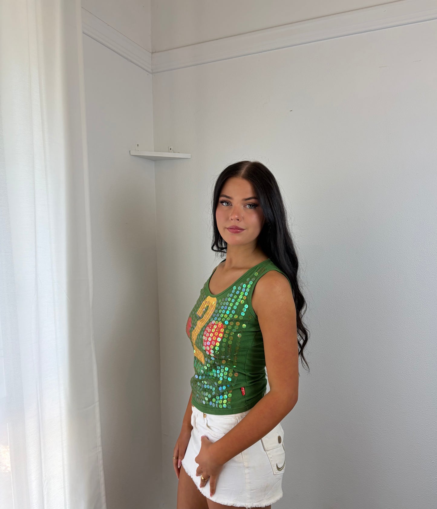 Donna Mena Sequin Tank