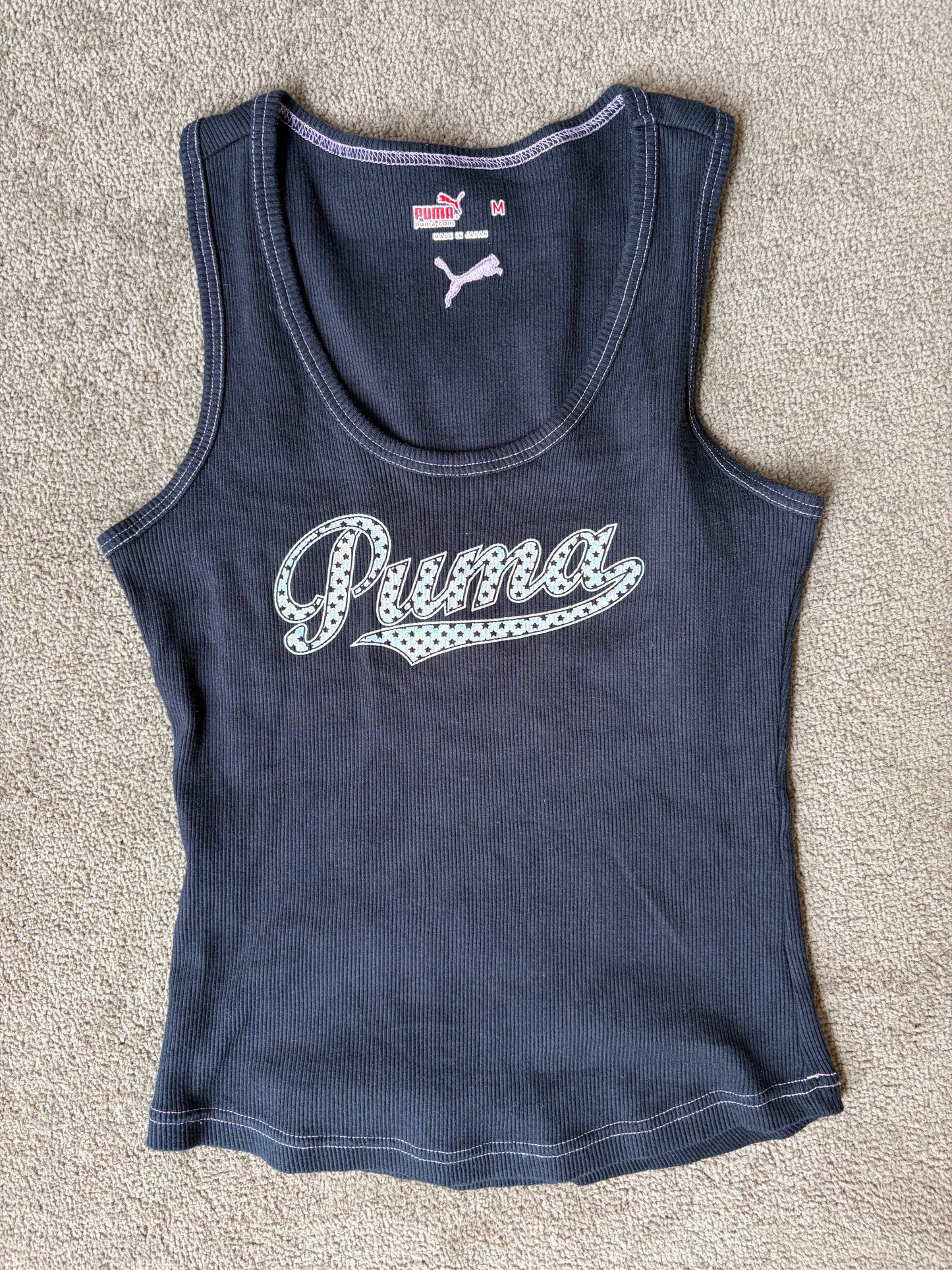 Black Puma Logo Tank Top