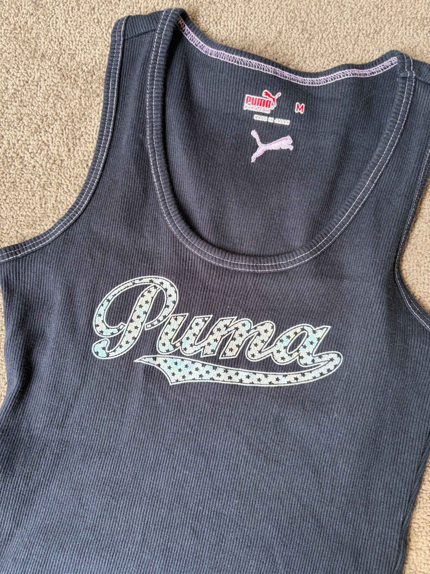 Black Puma Logo Tank Top