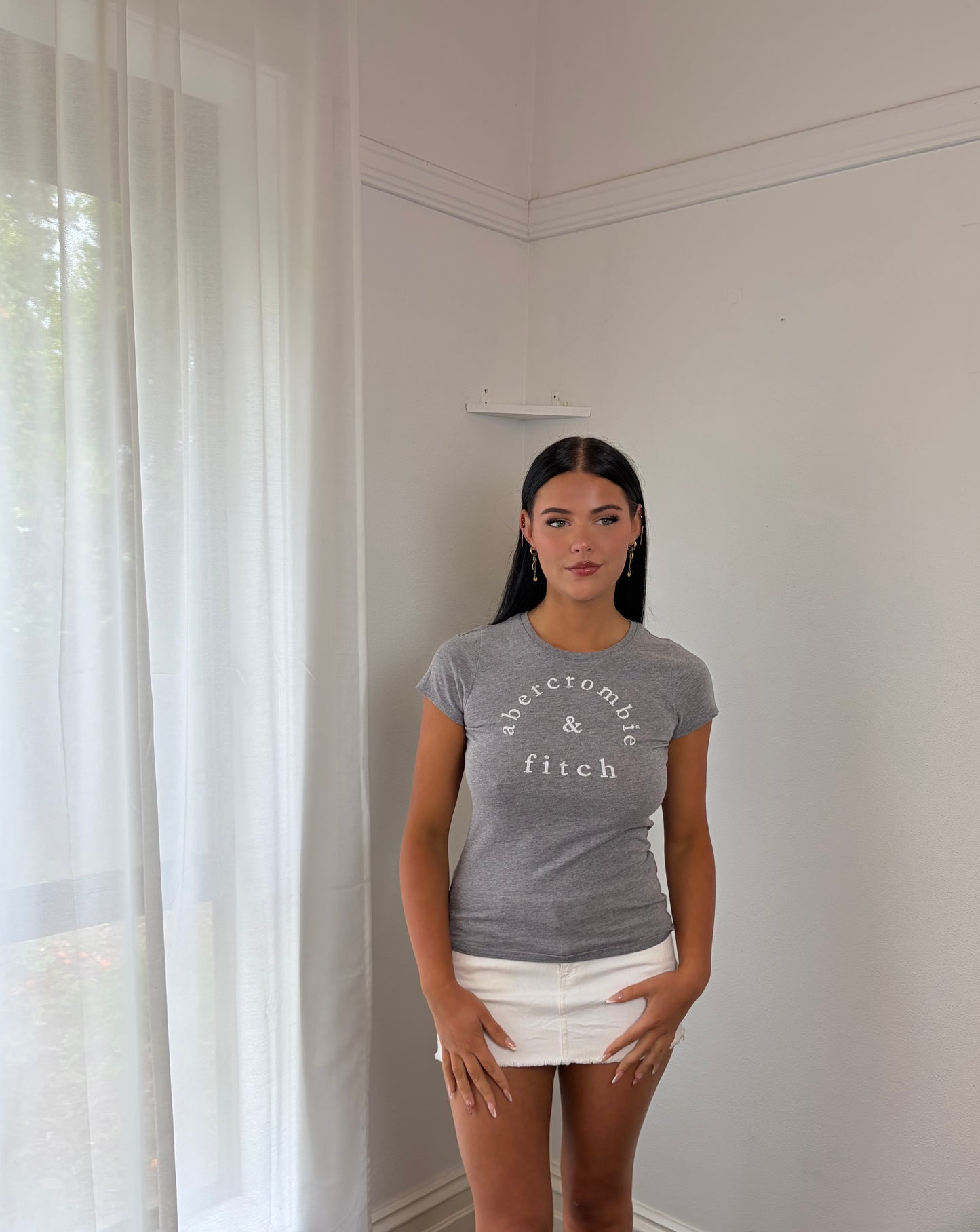Grey Abercrombie & Fitch