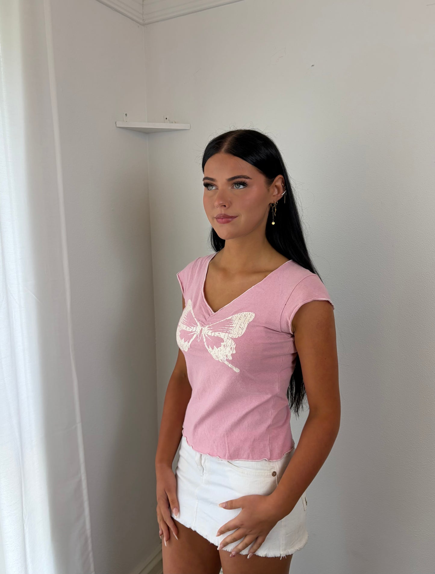 Blush Butterfly Top