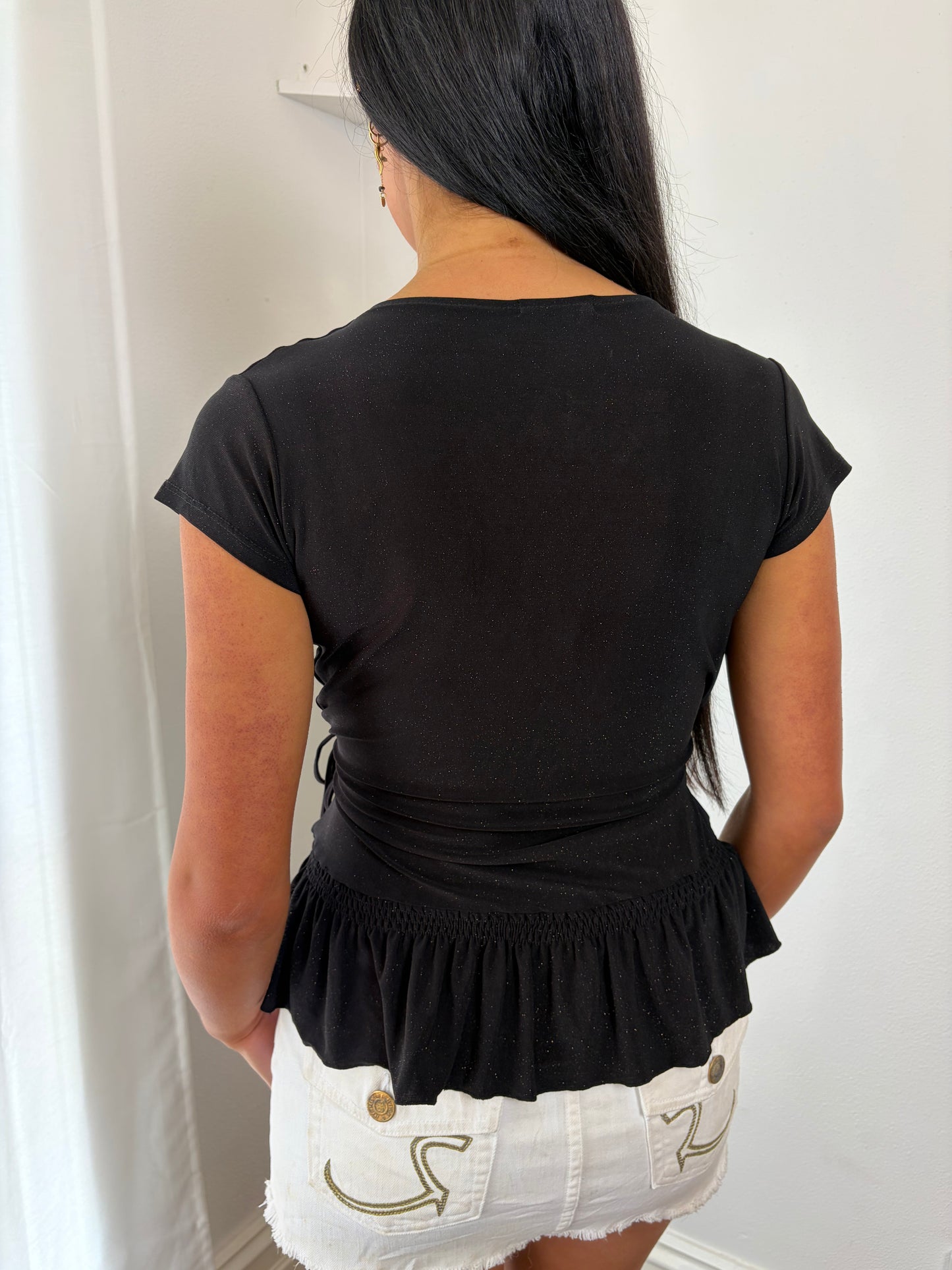 Sparkle Tie-Front Top