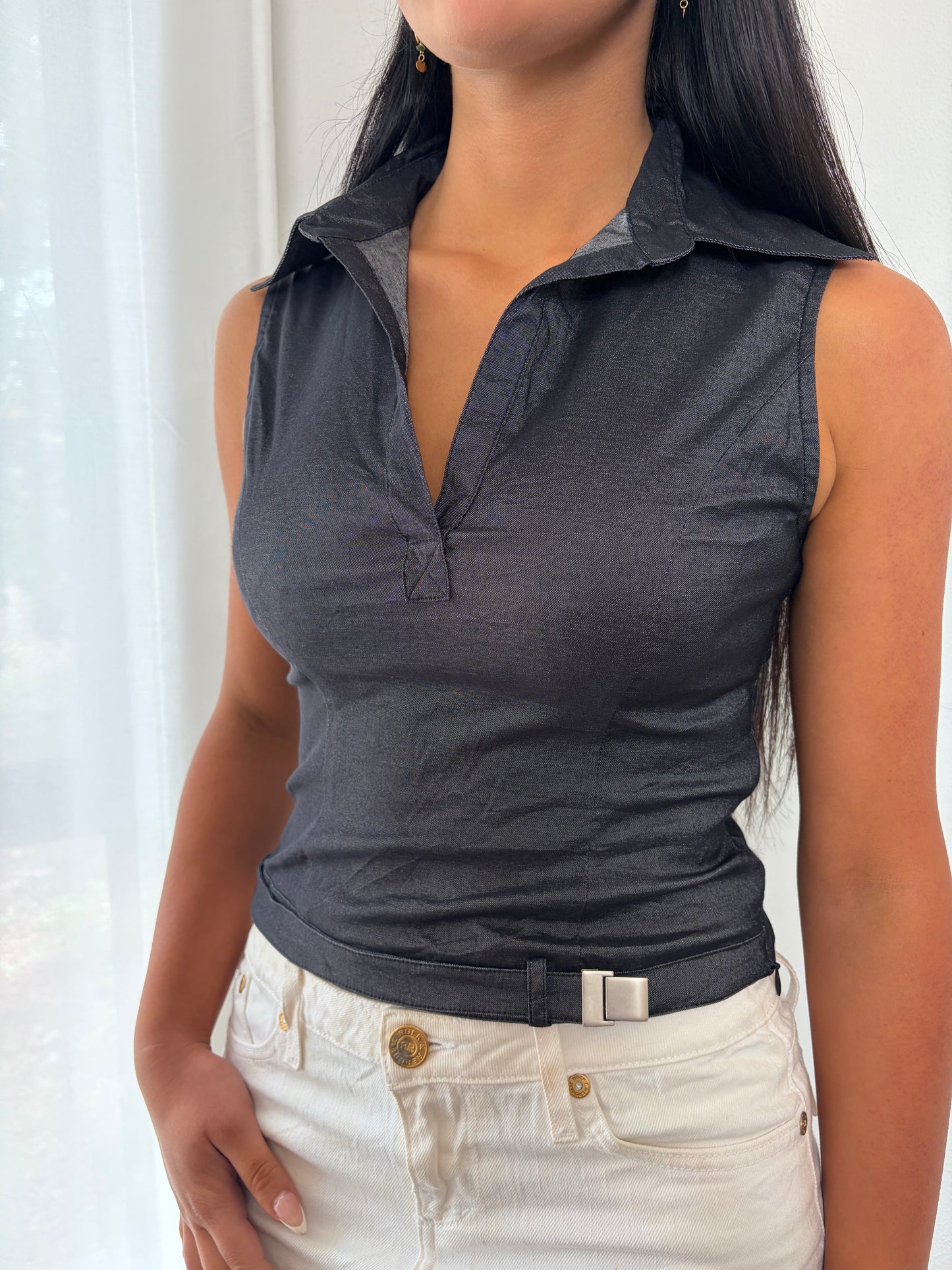 Denim Rebel Buckle Tank