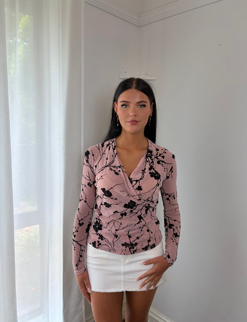 Sheer Floral Long Sleeve