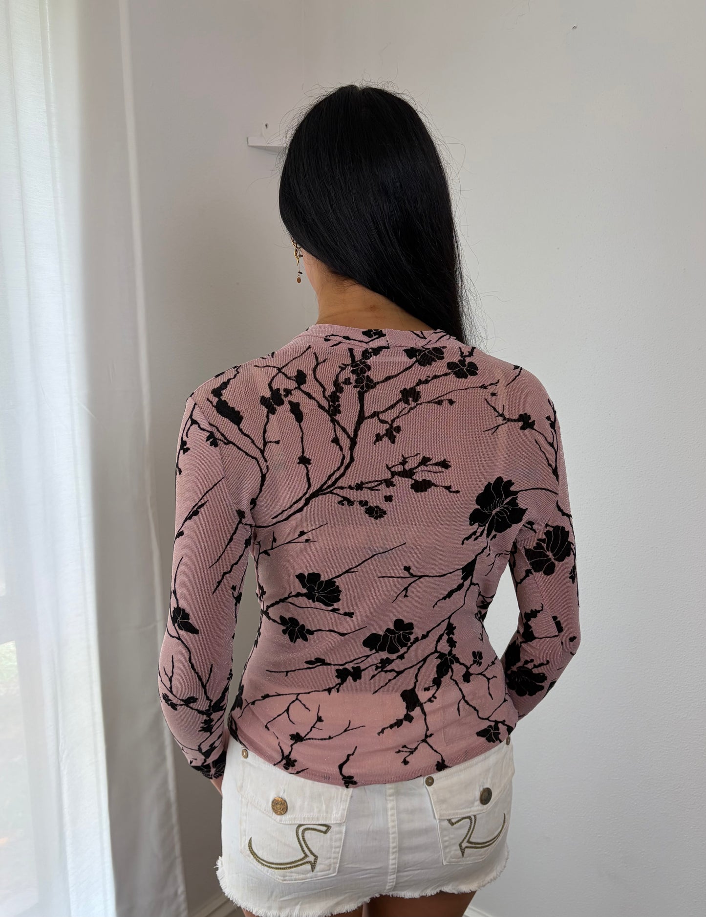 Sheer Floral Long Sleeve