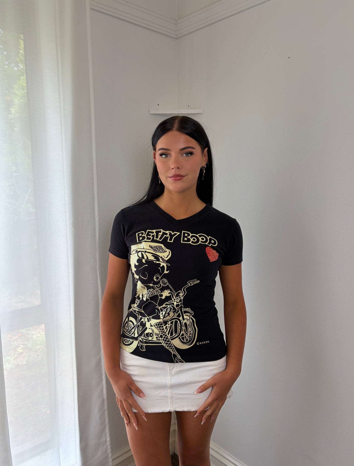 Betty Boop Black Baby Tee