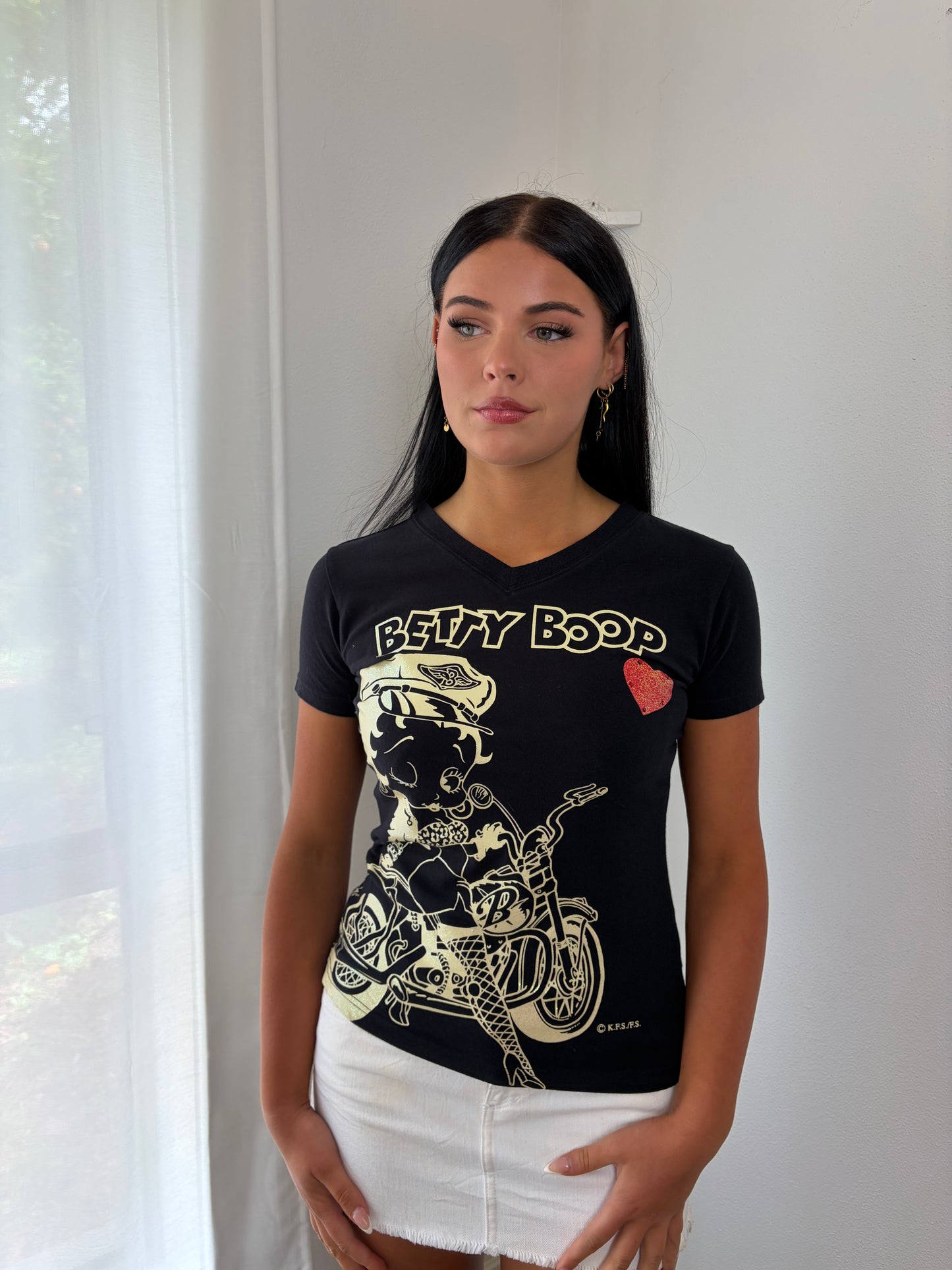 Betty Boop Black Baby Tee