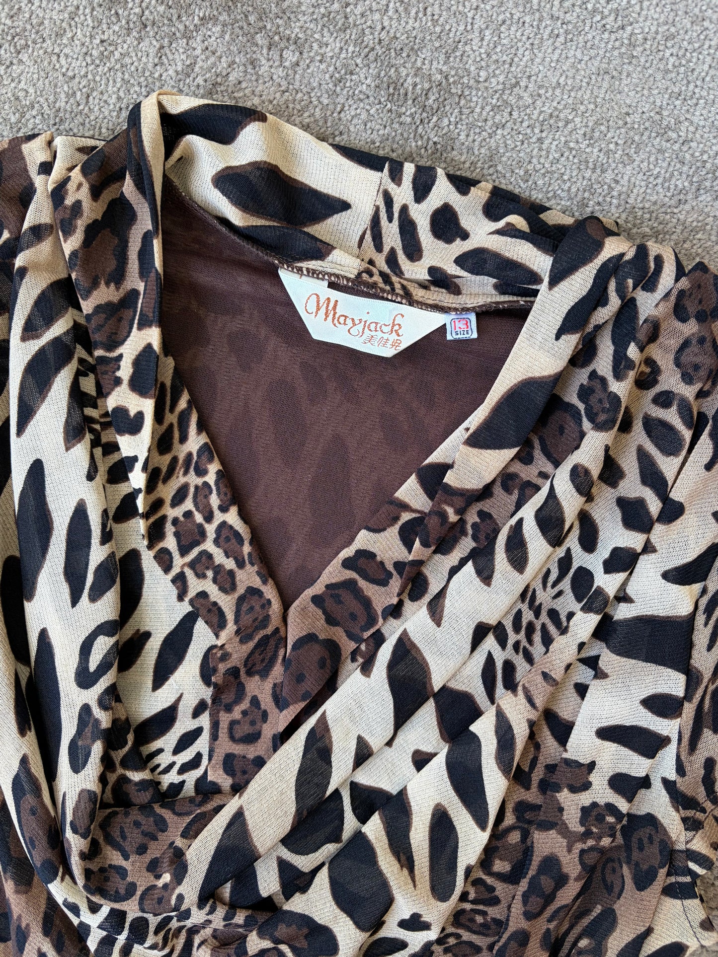 Leopard Cowl Top
