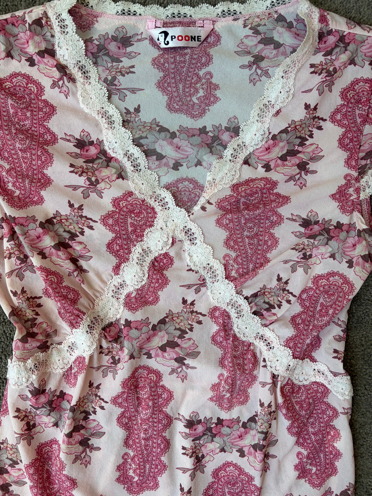 Blush Bloom V-Neck Summer Top