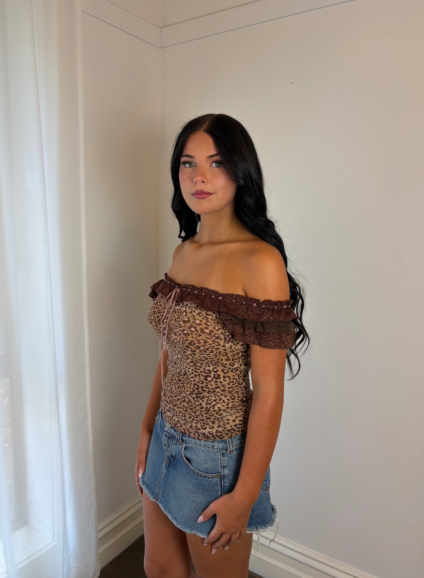 Y2K Vintage Beaded Coquette Top