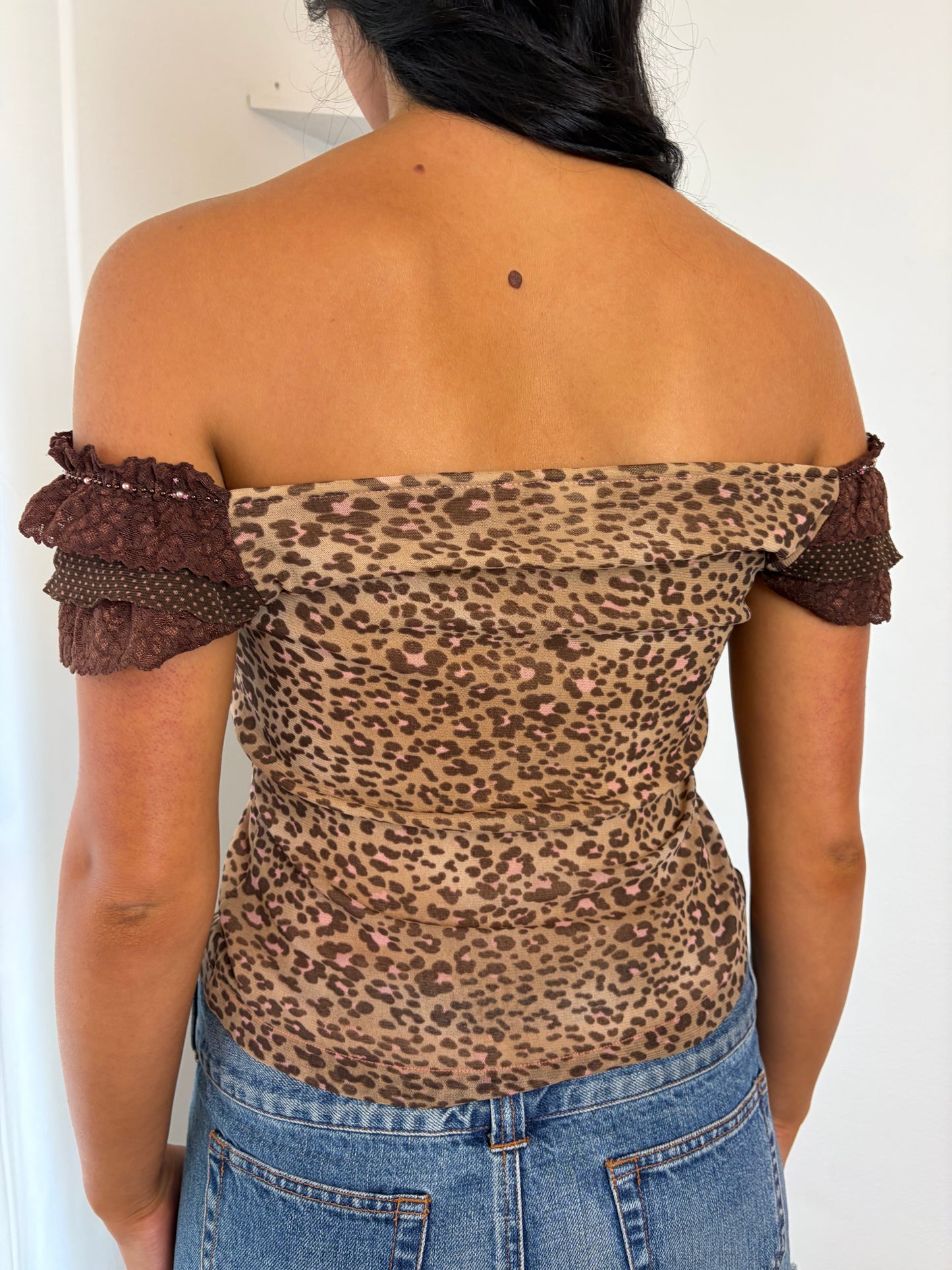 Y2K Vintage Beaded Coquette Top