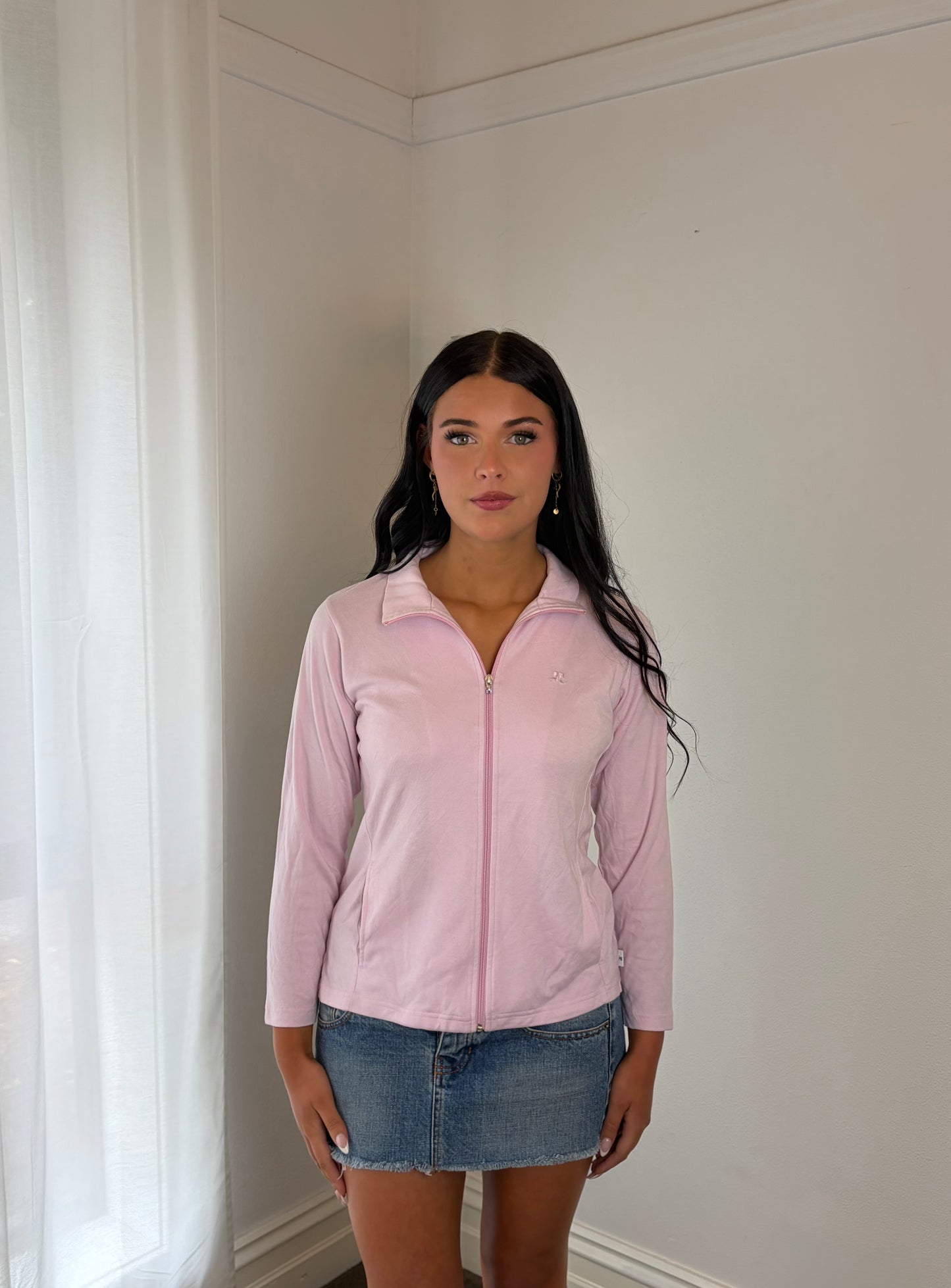 Vintage Courrèges Blush Zip-Up Track Top