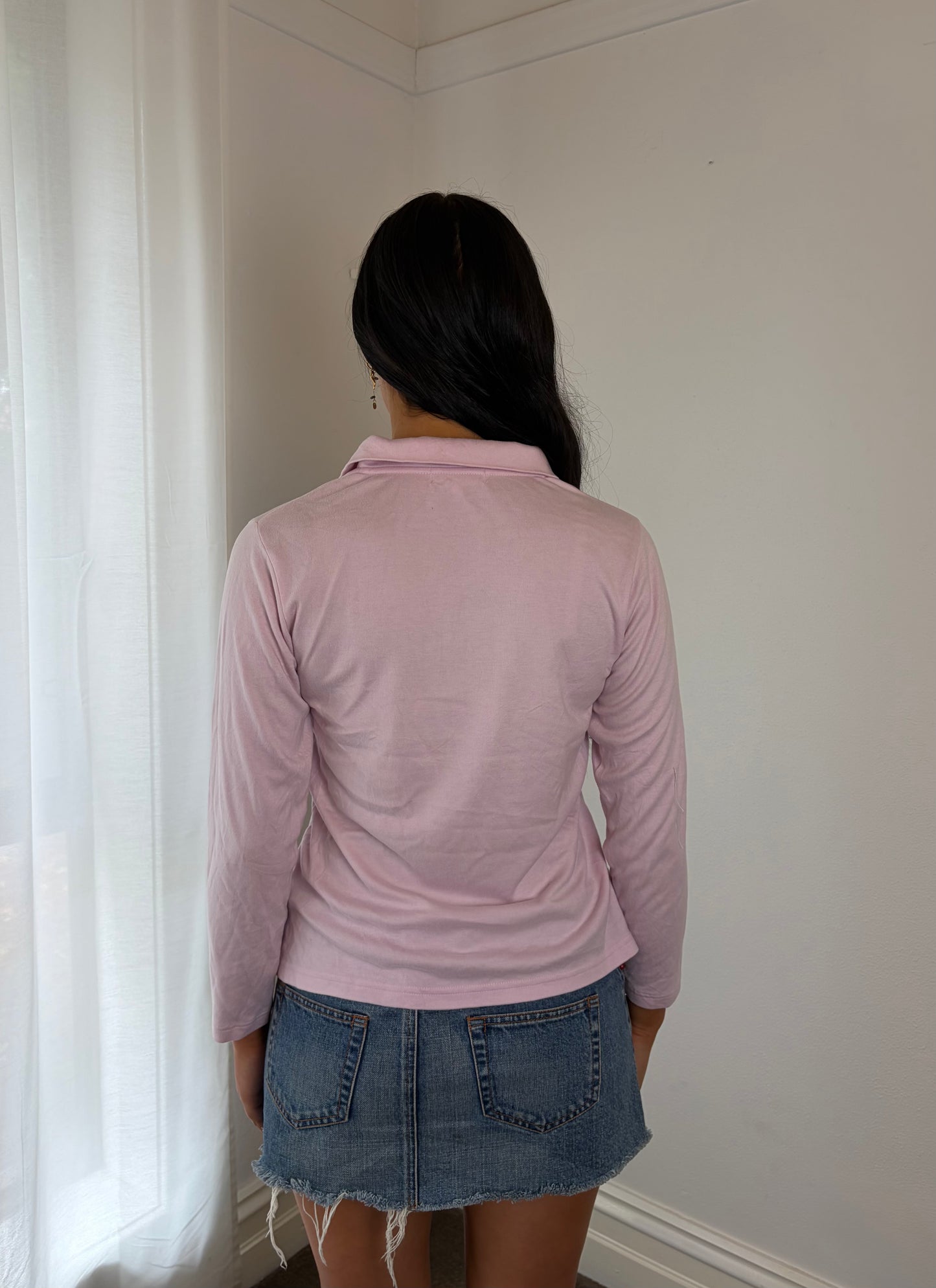 Vintage Courrèges Blush Zip-Up Track Top