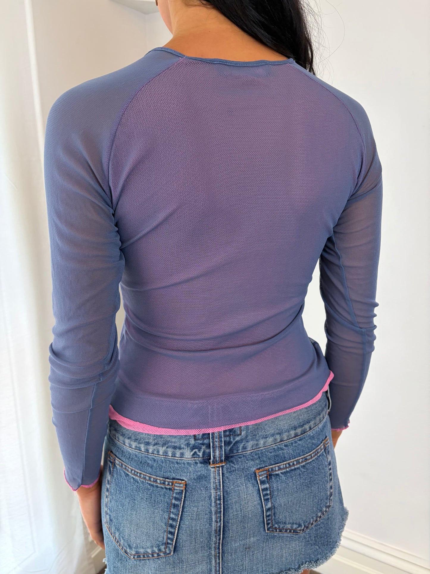 Vintage Cop.Copine Sheer Mesh Graphic Top