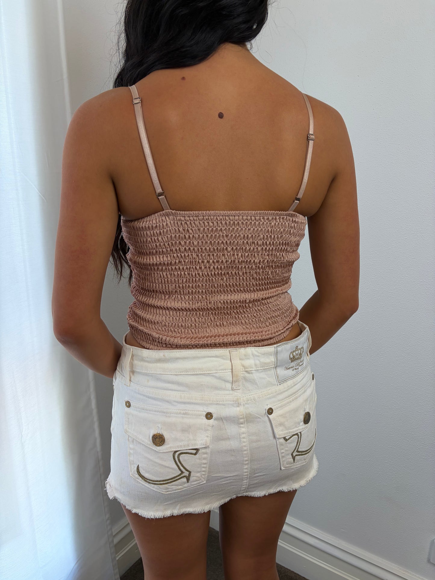 Blush Embellished Y2K Evening Tank