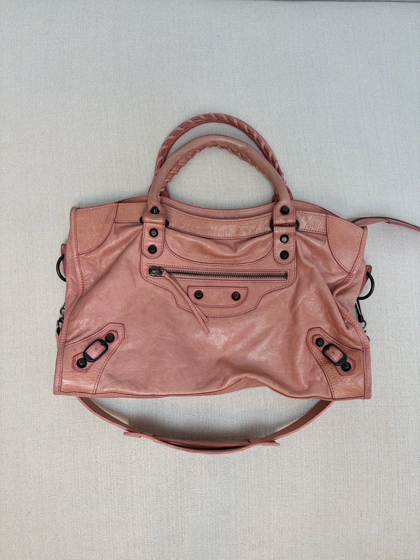 Balenciaga Inspired Rosewood City Bag