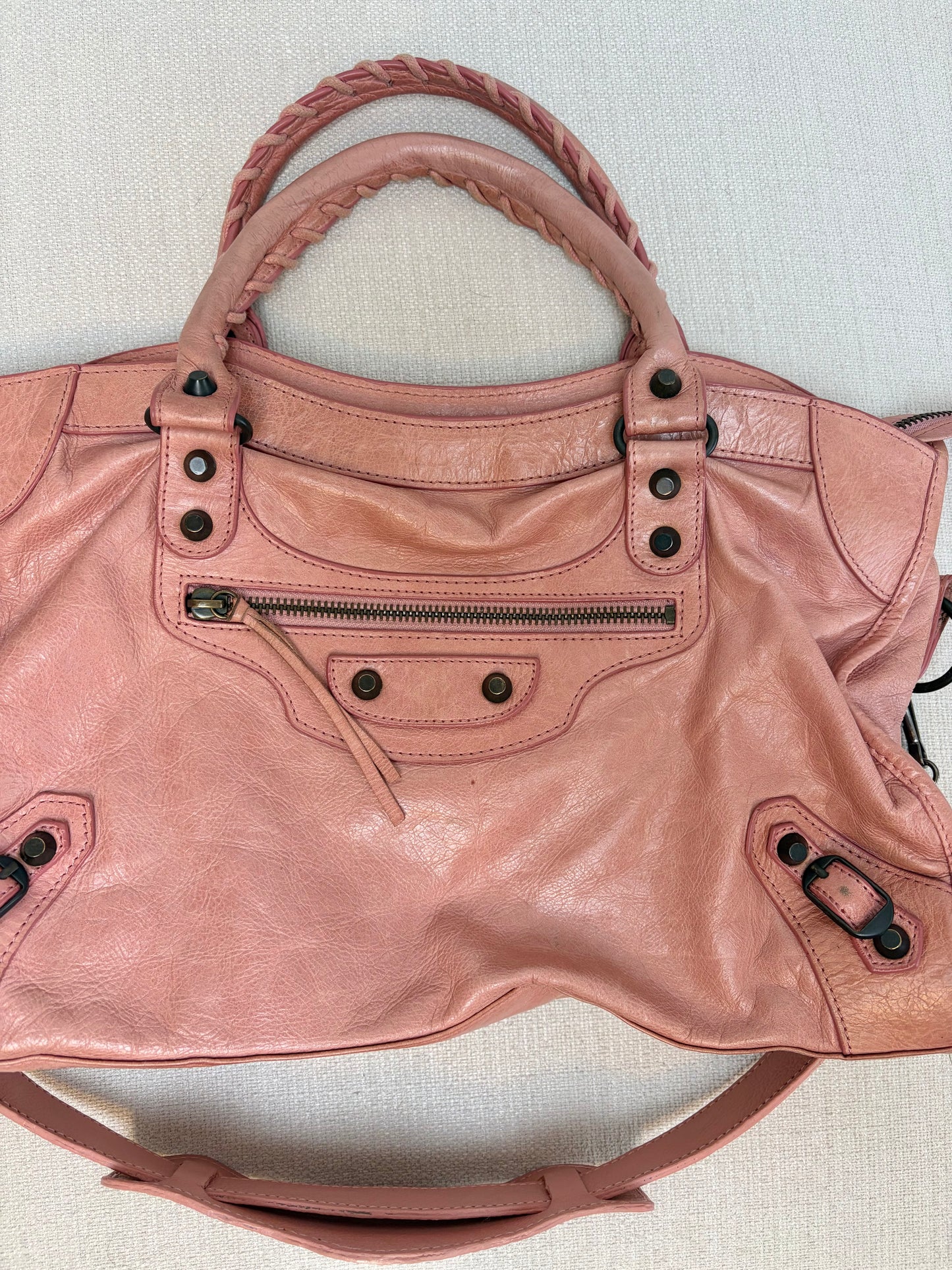 Balenciaga Inspired Rosewood City Bag