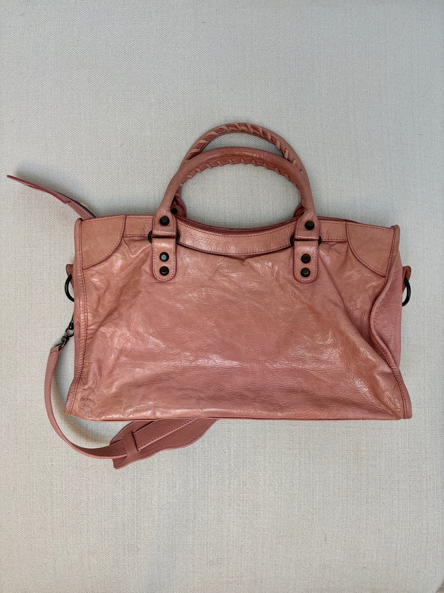 Balenciaga Inspired Rosewood City Bag