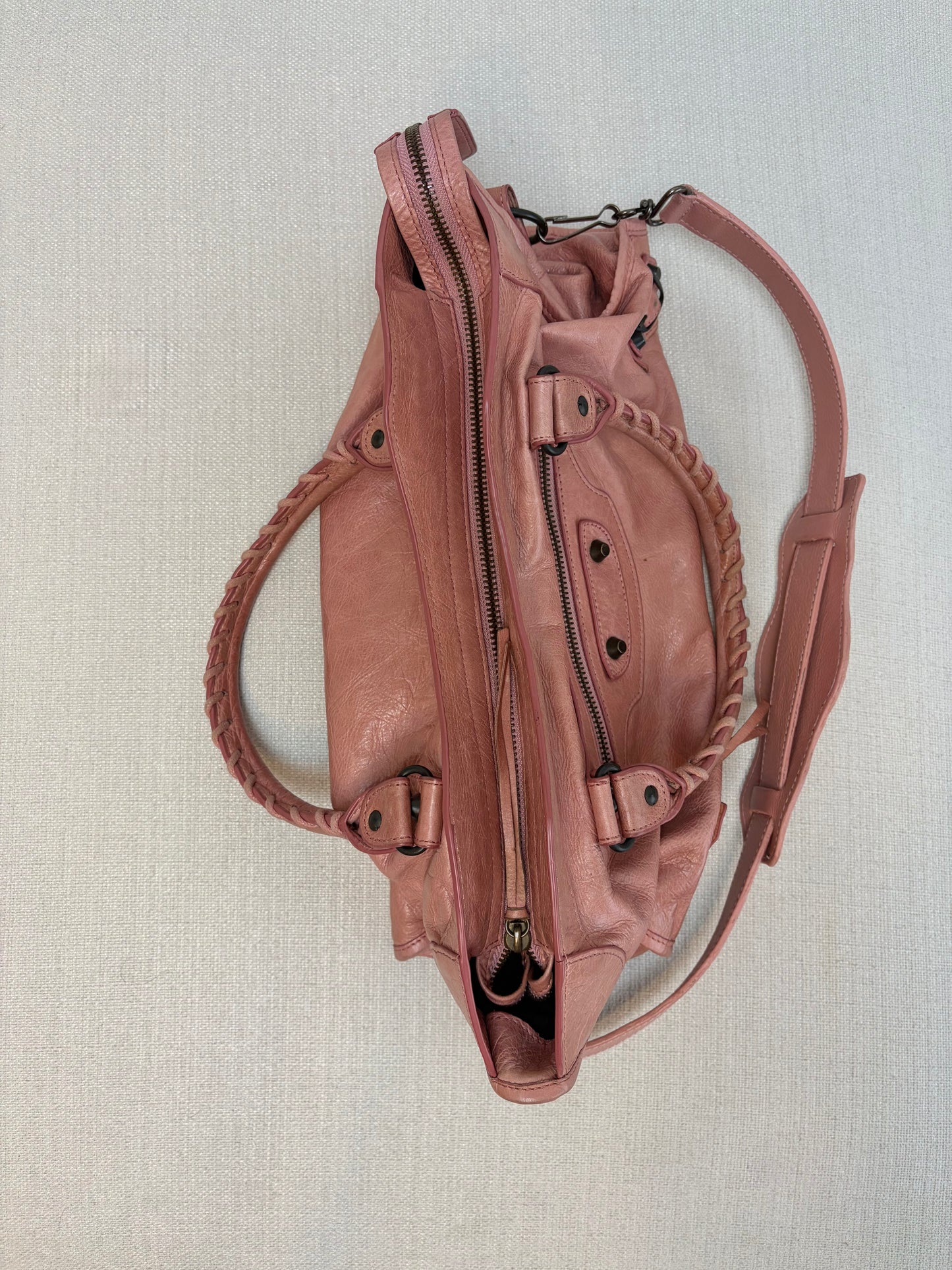 Balenciaga Inspired Rosewood City Bag