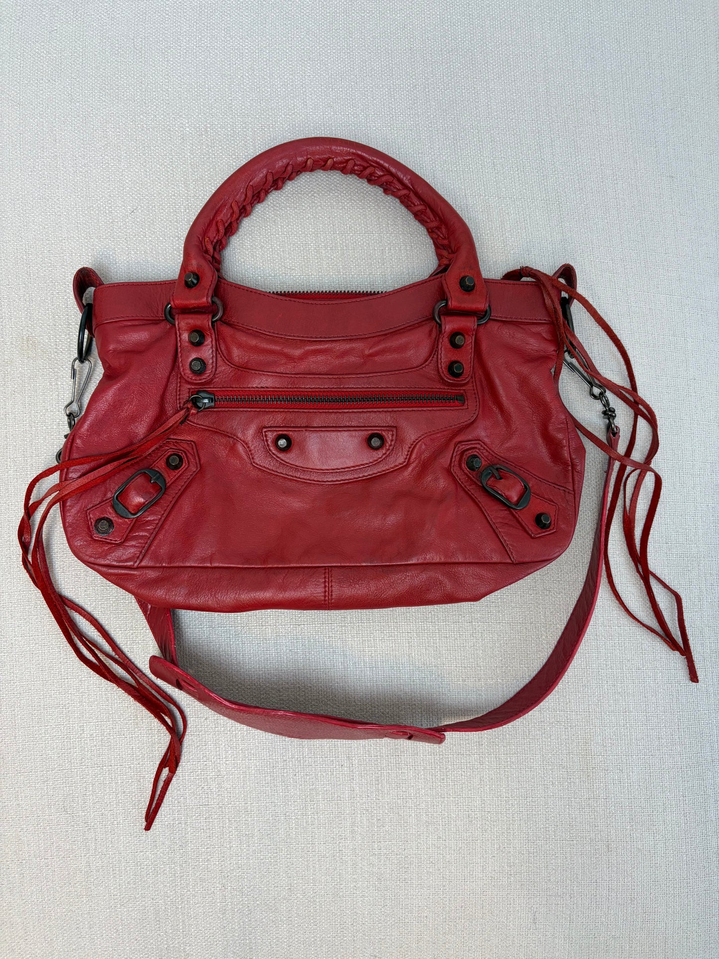 Balenciaga Inspired Rouge Moto Bag