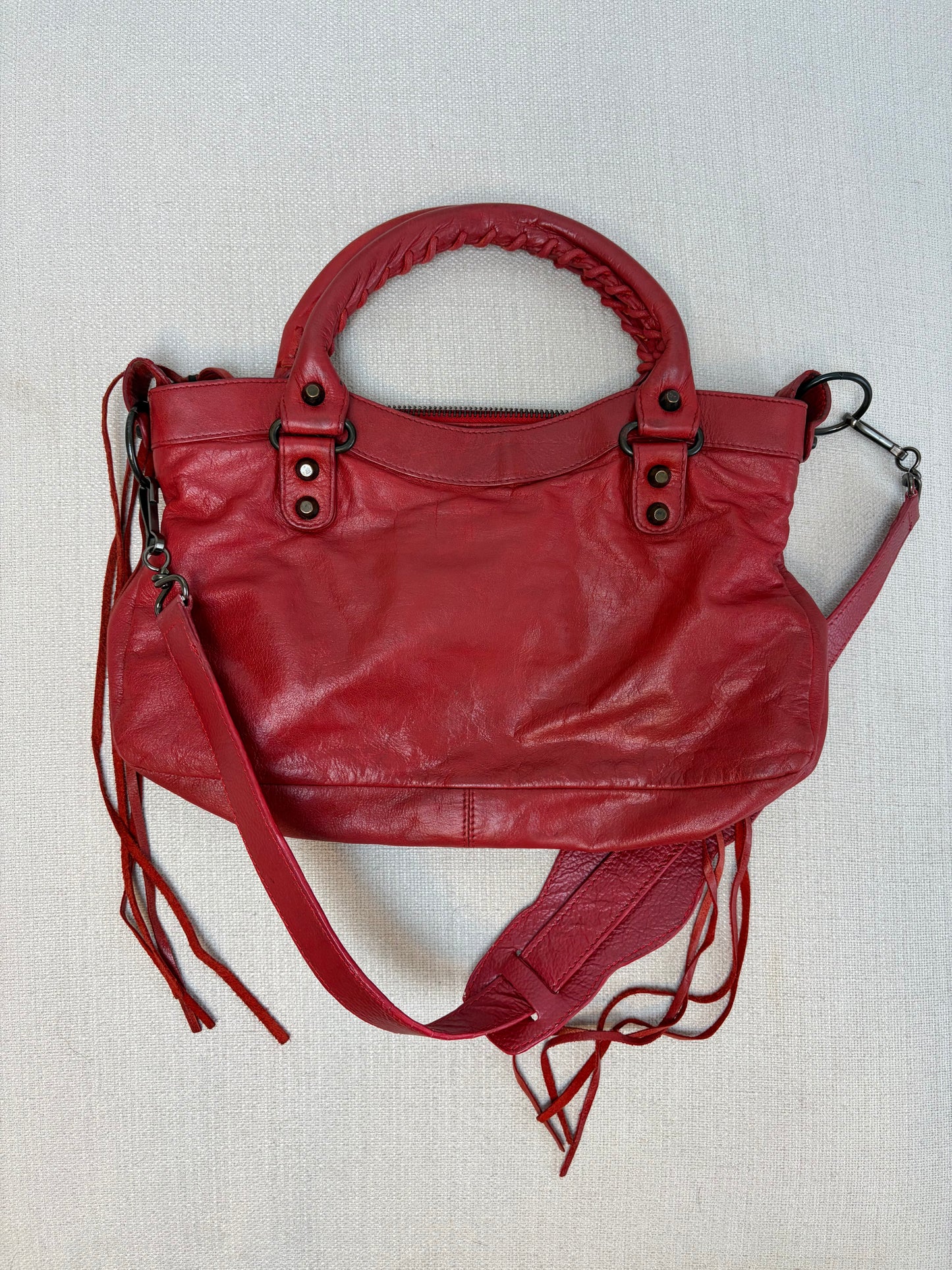 Balenciaga Inspired Rouge Moto Bag