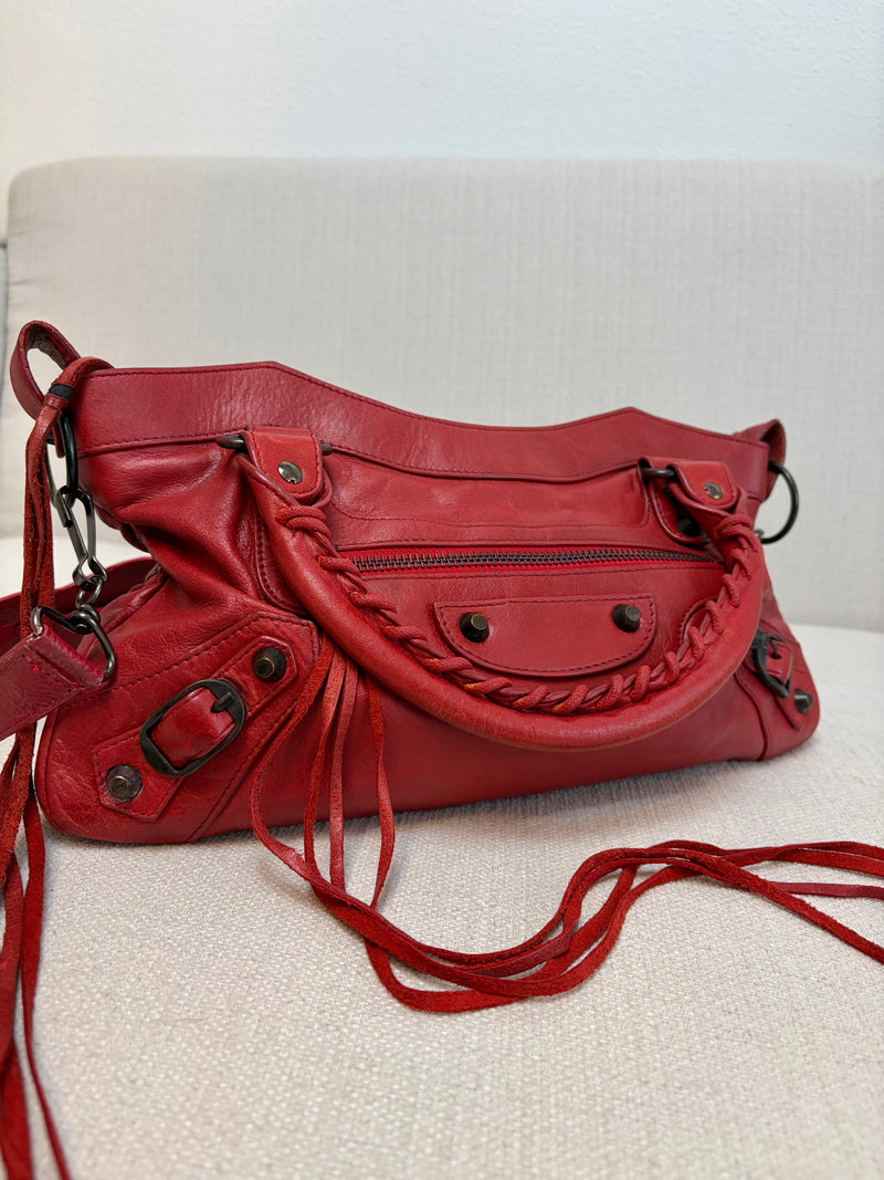Balenciaga Inspired Rouge Moto Bag