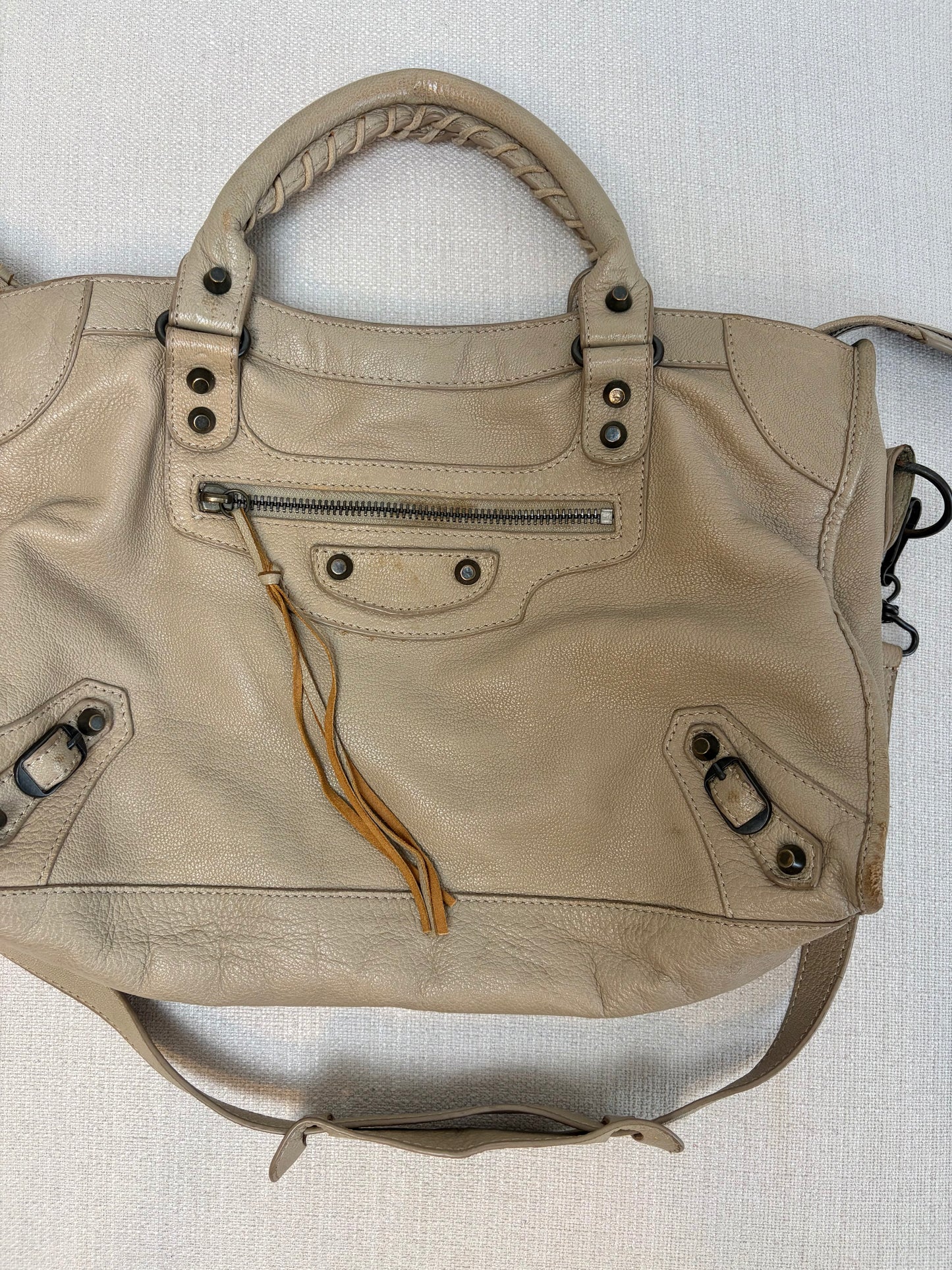Balenciaga Inspired Nude City Carry