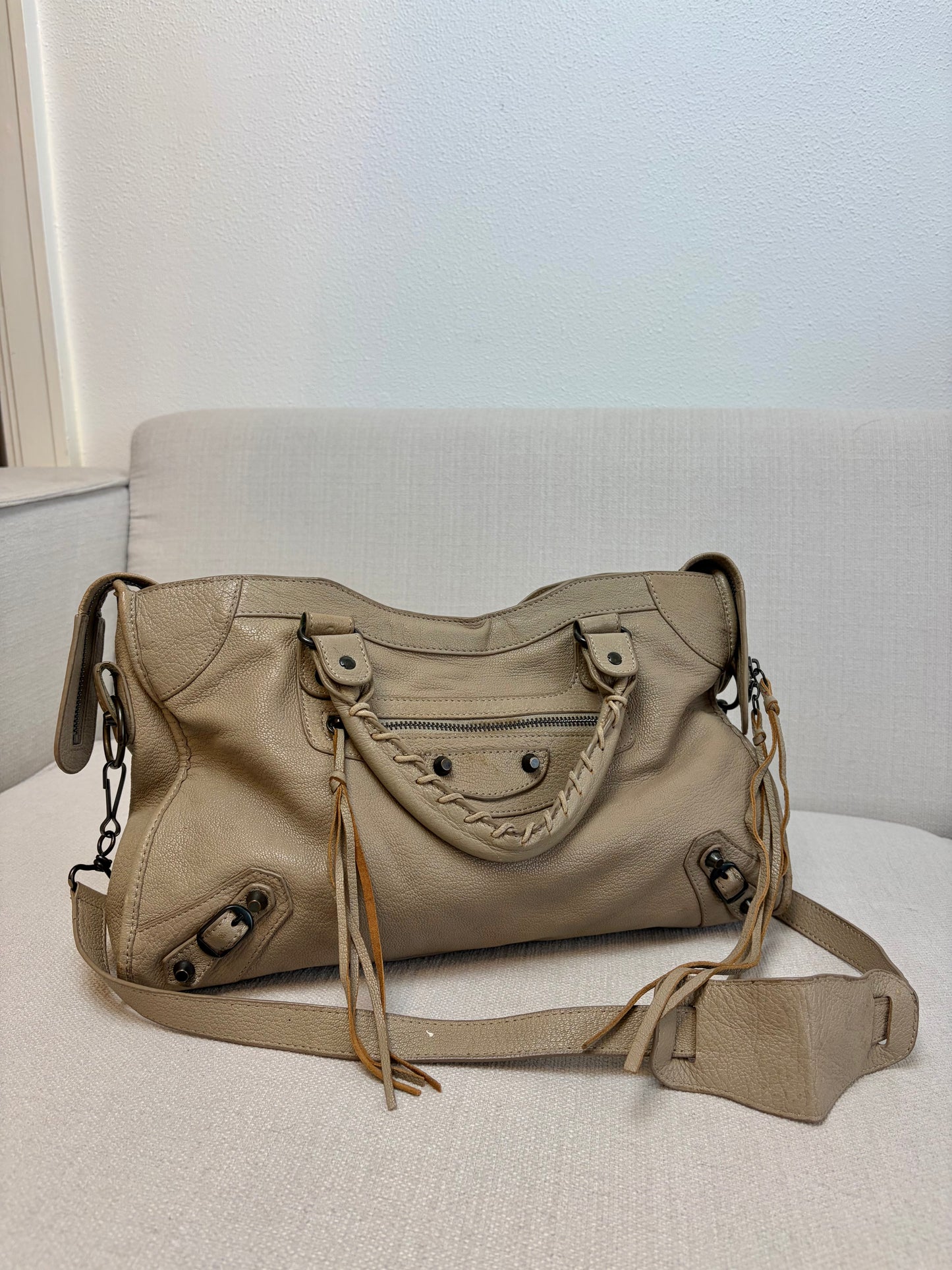 Balenciaga Inspired Nude City Carry