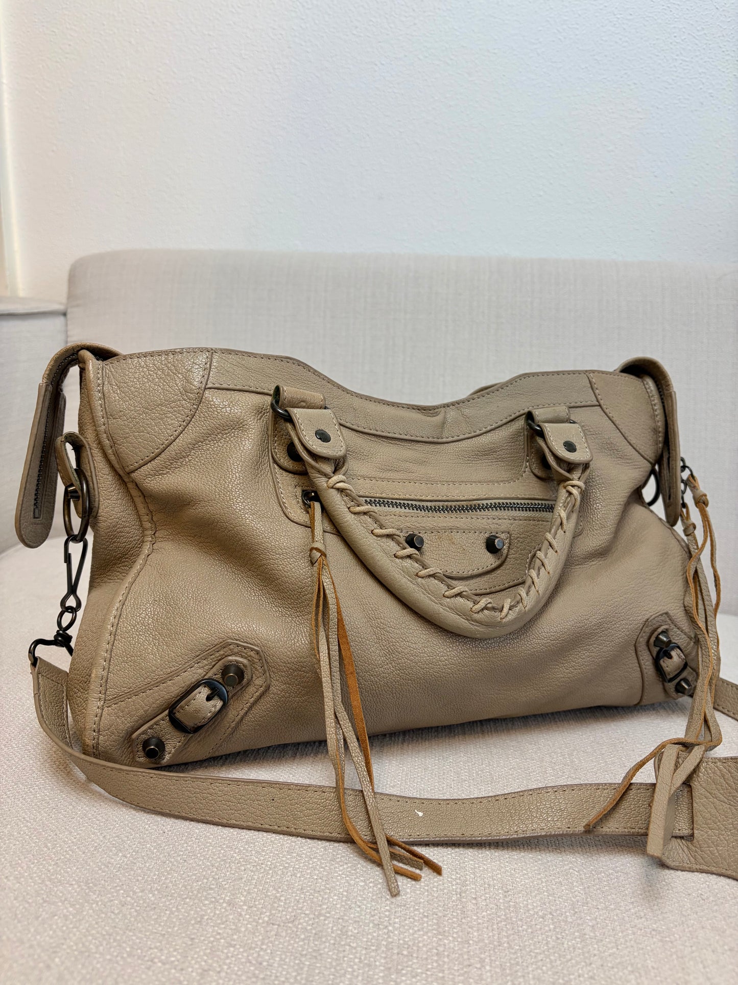 Balenciaga Inspired Nude City Carry